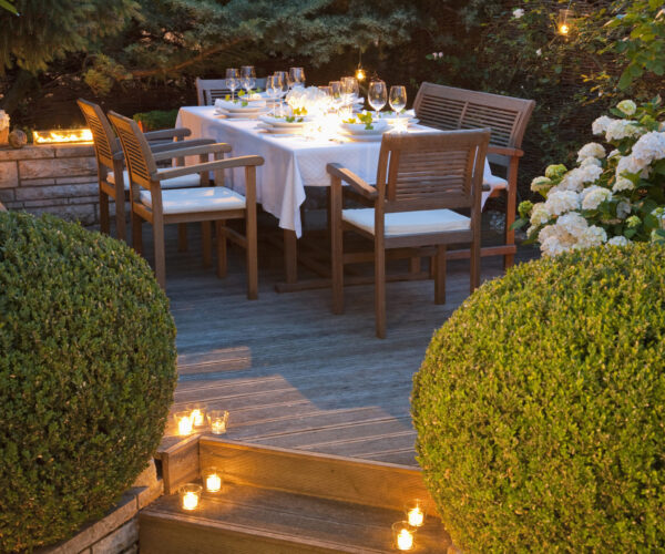 Germany, Baden-Württemberg, Stuttgart, Elegant table set on terrace